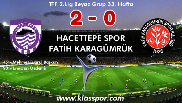 Hacettepe Spor 2 - Fatih Karagümrük 0