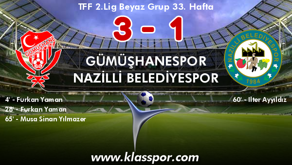 Gümüşhanespor 3 - Nazilli Belediyespor 1