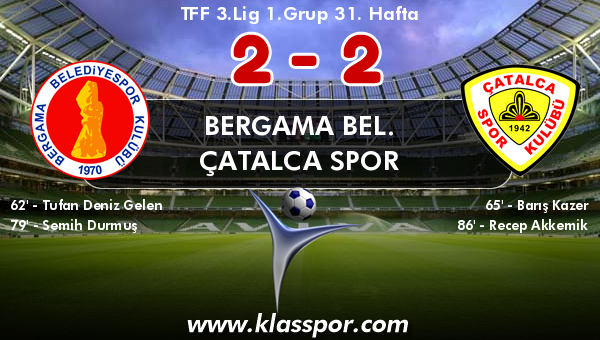 Bergama Bel. 2 - Çatalca Spor 2