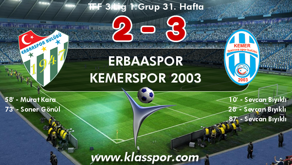 Erbaaspor 2 - Kemerspor 2003 3