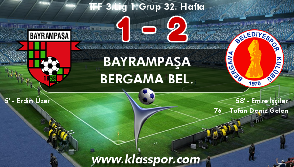 Bayrampaşa 1 - Bergama Bel. 2