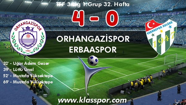 Orhangazispor 4 - Erbaaspor 0
