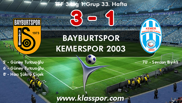 Bayburtspor 3 - Kemerspor 2003 1