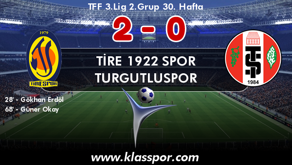 Tire 1922 Spor 2 - Turgutluspor 0