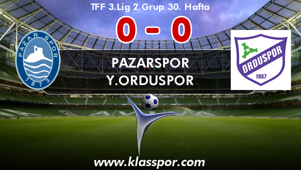 Pazarspor 0 - Y.Orduspor 0