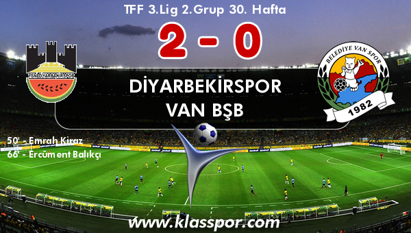 Diyarbekirspor 2 - Van BŞB 0