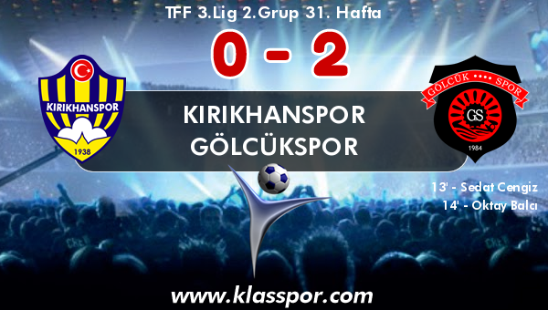 Kırıkhanspor 0 - Gölcükspor 2