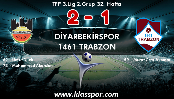 Diyarbekirspor 2 - 1461 Trabzon 1