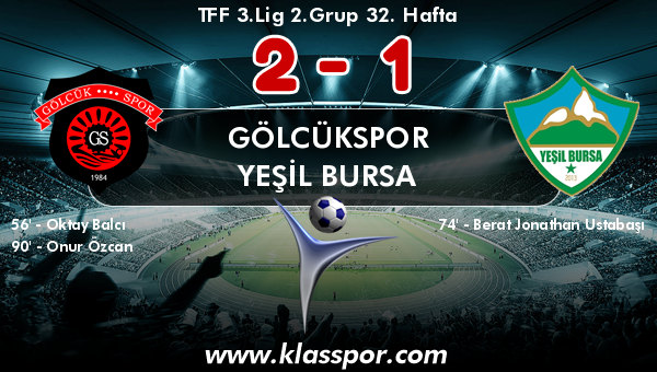 Gölcükspor 2 - Yeşil Bursa 1