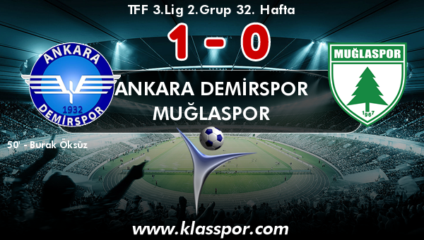 Ankara Demirspor 1 - Muğlaspor 0