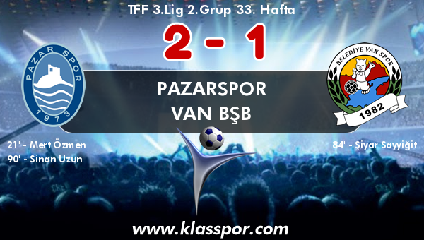 Pazarspor 2 - Van BŞB 1