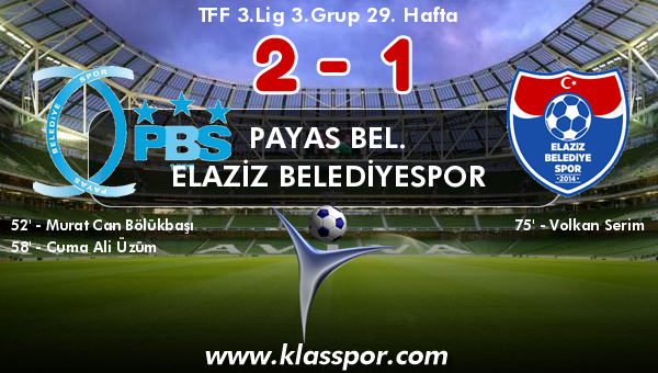 Payas Bel. 2 - Elaziz Belediyespor 1