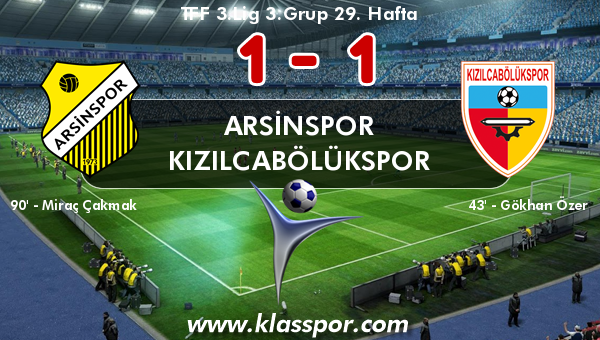 Arsinspor 1 - Kızılcabölükspor 1