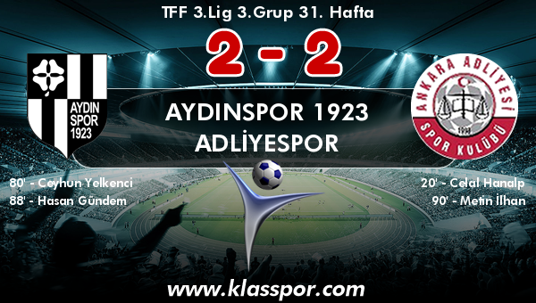 Aydınspor 1923 2 - Adliyespor 2