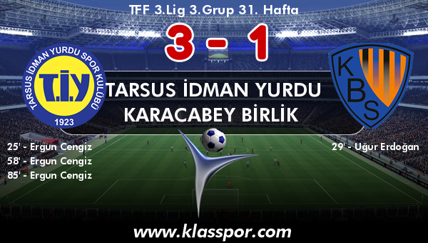 Tarsus İdman Yurdu 3 - Karacabey Birlik  1