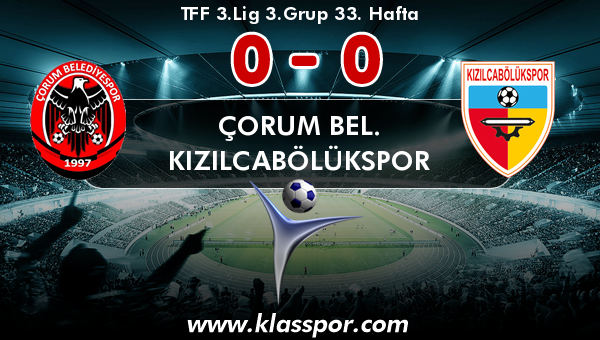 Çorum Bel. 0 - Kızılcabölükspor 0