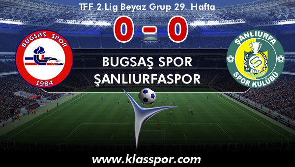 Bugsaş Spor 0 - Şanlıurfaspor 0