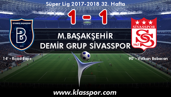 M.Başakşehir 1 - Demir Grup Sivasspor 1