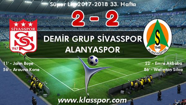 Demir Grup Sivasspor 2 - Alanyaspor 2