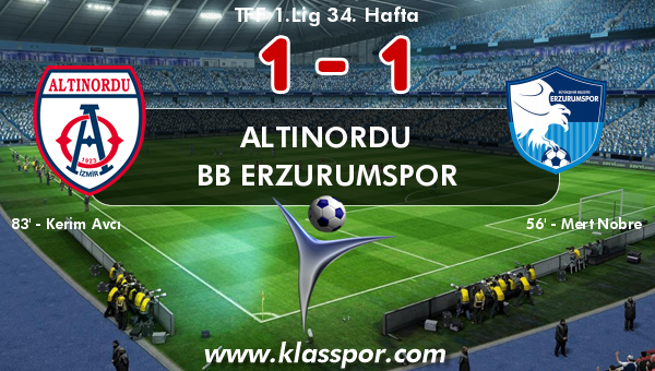 Altınordu 1 - BB Erzurumspor 1