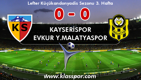 Kayserispor 0 - Evkur Y.Malatyaspor 0