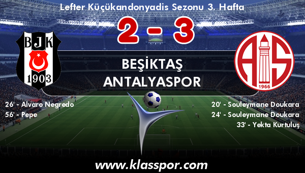 Beşiktaş 2 - Antalyaspor 3