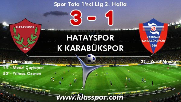 Hatayspor 3 - K Karabükspor 1