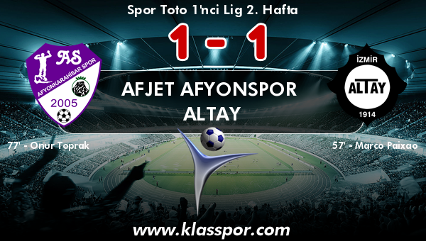 Afjet Afyonspor  1 - Altay 1