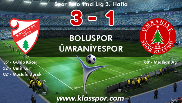 Boluspor 3 - Ümraniyespor 1