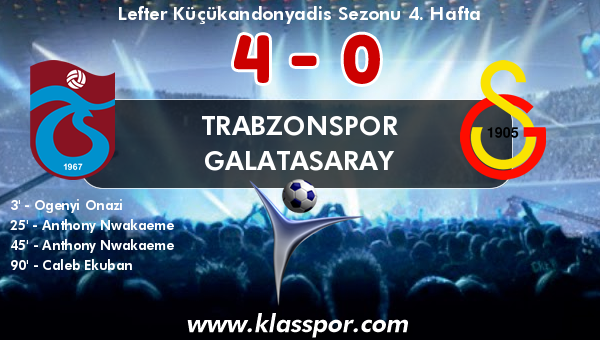 Trabzonspor 4 - Galatasaray 0