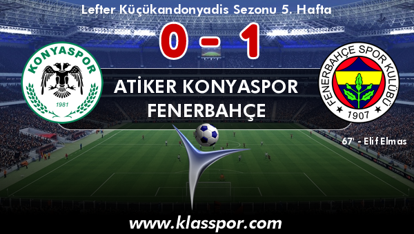 Atiker Konyaspor 0 - Fenerbahçe 1