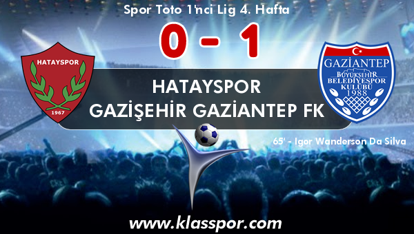 Hatayspor 0 - Gazişehir Gaziantep FK 1