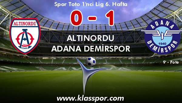 Altınordu 0 - Adana Demirspor 1
