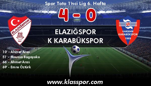 Elazığspor 4 - K Karabükspor 0