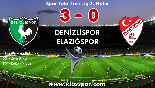 Denizlispor 3 - Elazığspor 0