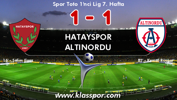 Hatayspor 1 - Altınordu 1