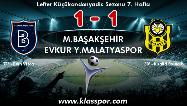 M.Başakşehir 1 - Evkur Y.Malatyaspor 1