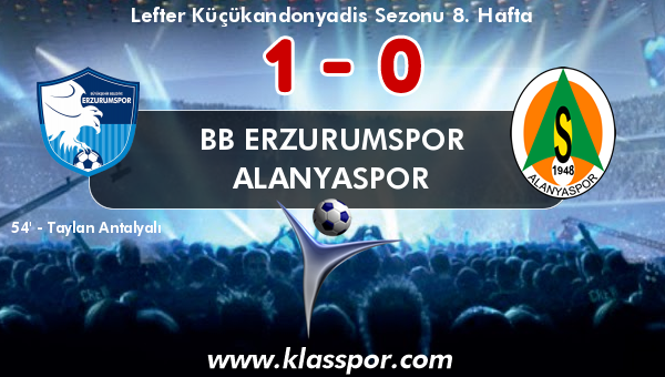 BB Erzurumspor 1 - Alanyaspor 0