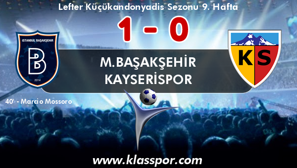 M.Başakşehir 1 - Kayserispor 0