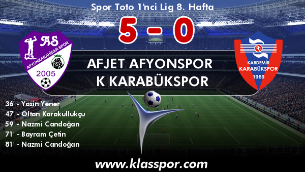 Afjet Afyonspor  5 - K Karabükspor 0