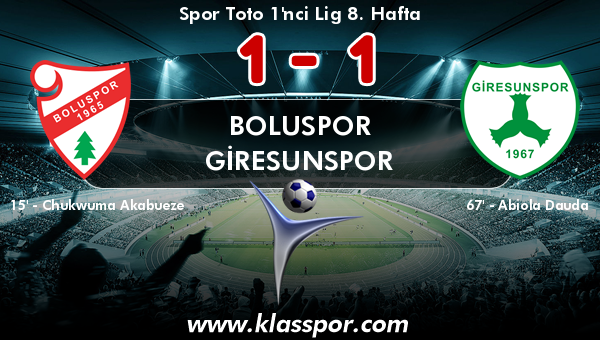 Boluspor 1 - Giresunspor 1