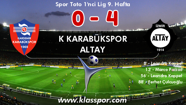 K Karabükspor 0 - Altay 4