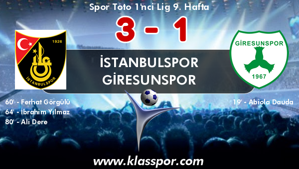 İstanbulspor 3 - Giresunspor 1