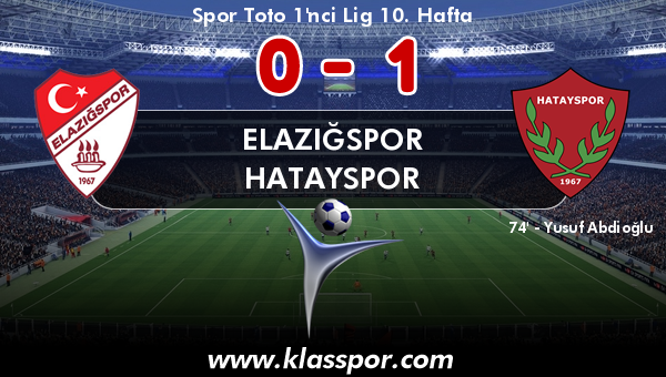 Elazığspor 0 - Hatayspor 1