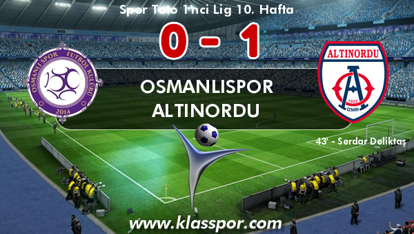 Osmanlıspor 0 - Altınordu 1
