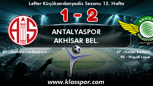 Antalyaspor 1 - Akhisar Bel. 2