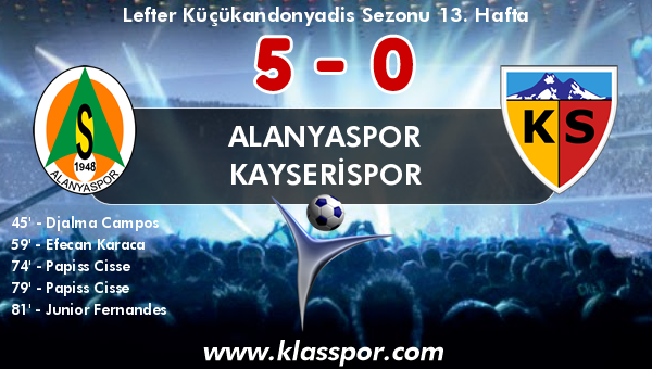 Alanyaspor 5 - Kayserispor 0