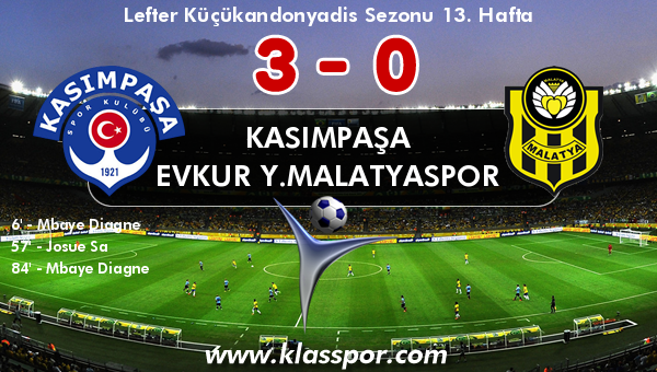 Kasımpaşa 3 - Evkur Y.Malatyaspor 0