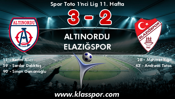 Altınordu 3 - Elazığspor 2