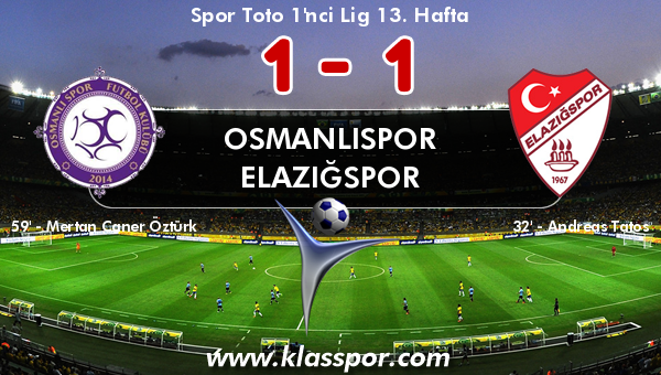 Osmanlıspor 1 - Elazığspor 1